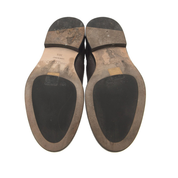 Jimmy Choo 6.5 Suede Studded Merril Chelsea Ankle Boots $1041 BOX Flat Gray 36.5 - Picture 8 of 8